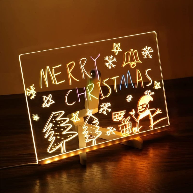 🔥Christmas Sale  49% OFF🎄 - 🎨 LED Note Board with Colored Pens🖌