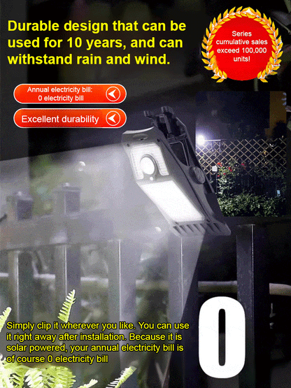 🌿 Solar clip light with motion sensor – 🔥Buy 2 now, get 1 free! Perfect for gardens, balconies, and patios! 🏡✨