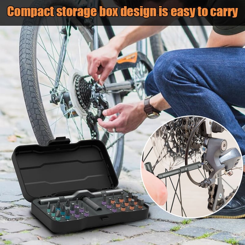 🔥🔥24 in 1 DlY Screwdriver Set Magnetic Compact and Portable Ratchet Screwdriver