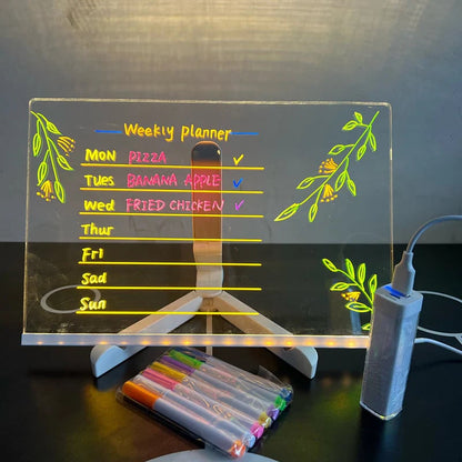 🔥Christmas Sale  49% OFF🎄 - 🎨 LED Note Board with Colored Pens🖌
