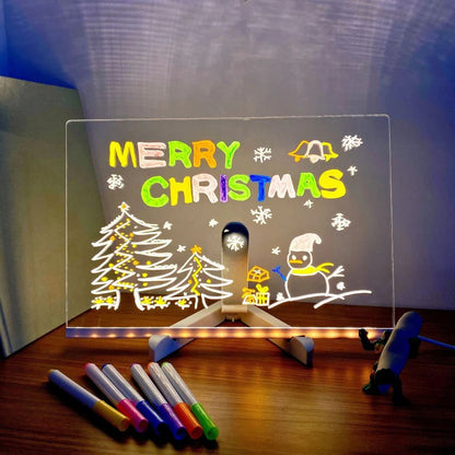 🔥Christmas Sale  49% OFF🎄 - 🎨 LED Note Board with Colored Pens🖌